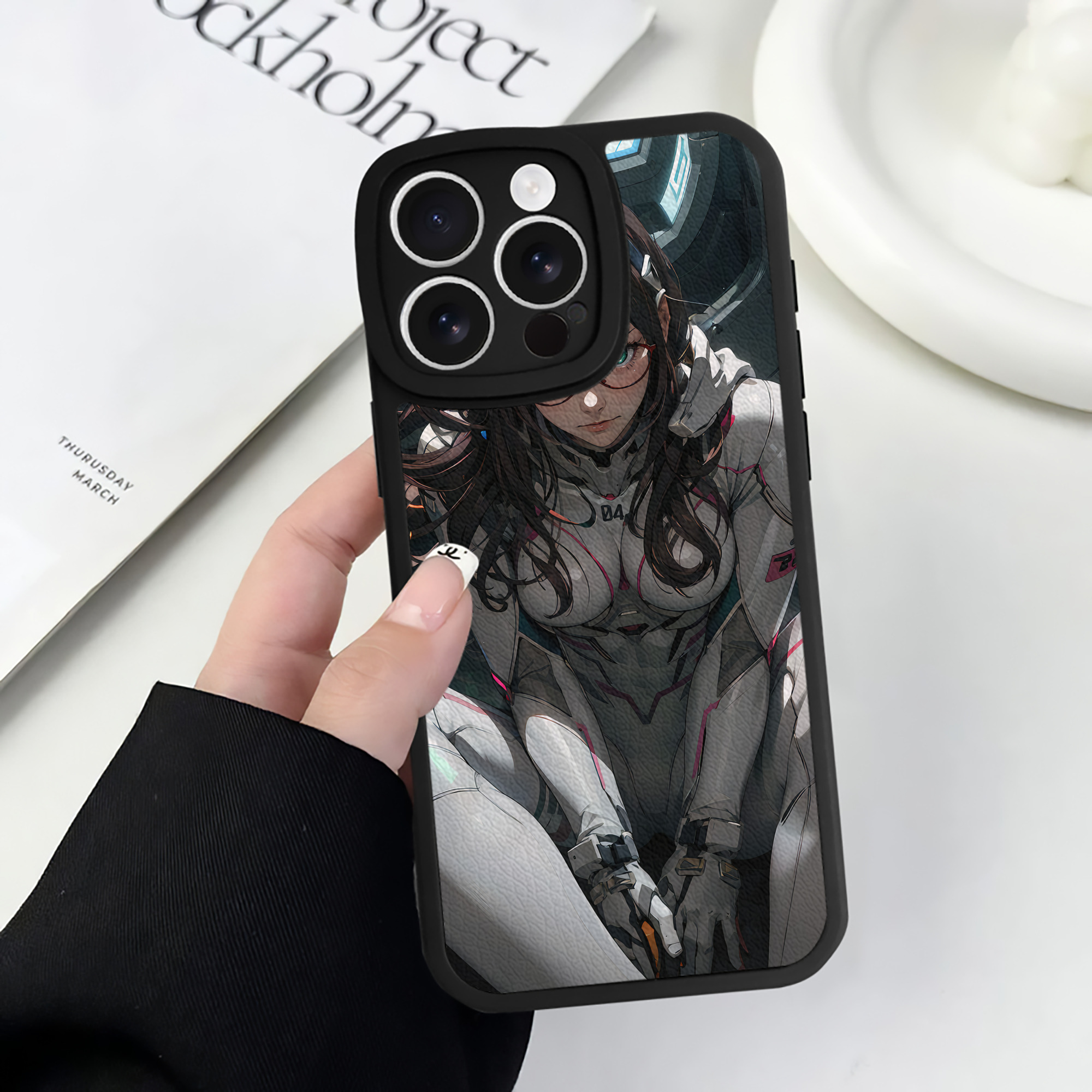 （画像用） EVA 新世紀エヴァンゲリオン 【iPhone 16シリーズ対応】シリコンスマホケース（レザー調） 材質：シリコン